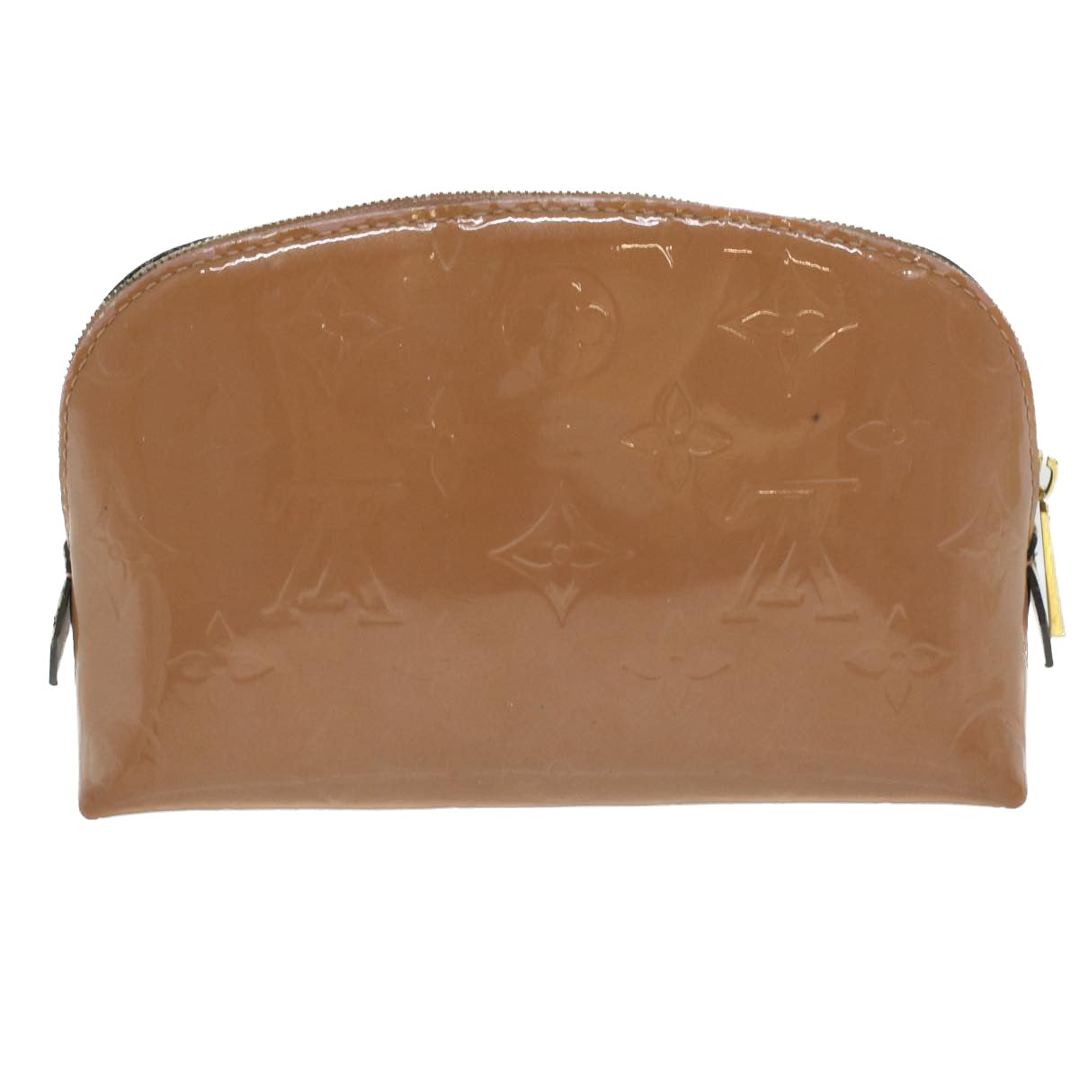 LOUIS VUITTON Monogram Vernis Pochette Cosmetic Pouch Pink M90008 LV Auth am3598