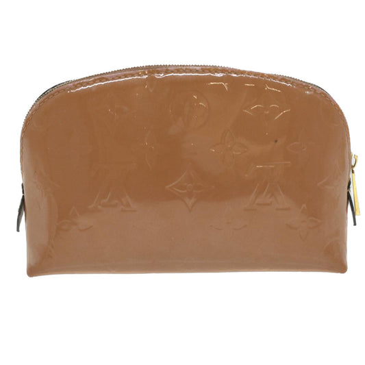 LOUIS VUITTON Monogram Vernis Pochette Cosmetic Pouch Pink M90008 LV Auth am3598