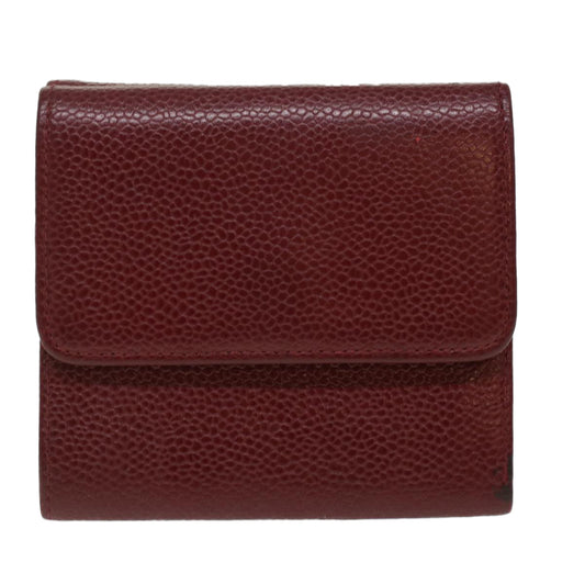 Chanel Wallet Caviar Skin Red CC  am3885
