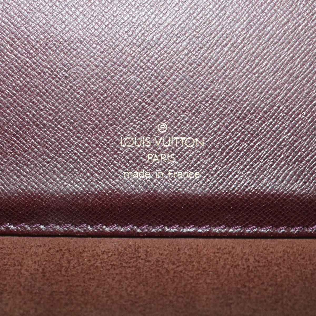 LOUIS VUITTON Taiga Serviette Kourad Business Bag Acajou M30076 LV Auth am3923