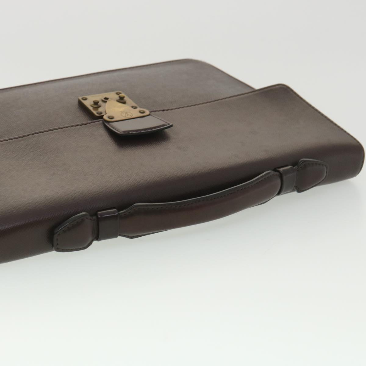 LOUIS VUITTON Taiga Serviette Kourad Business Bag Acajou M30076 LV Auth am3923