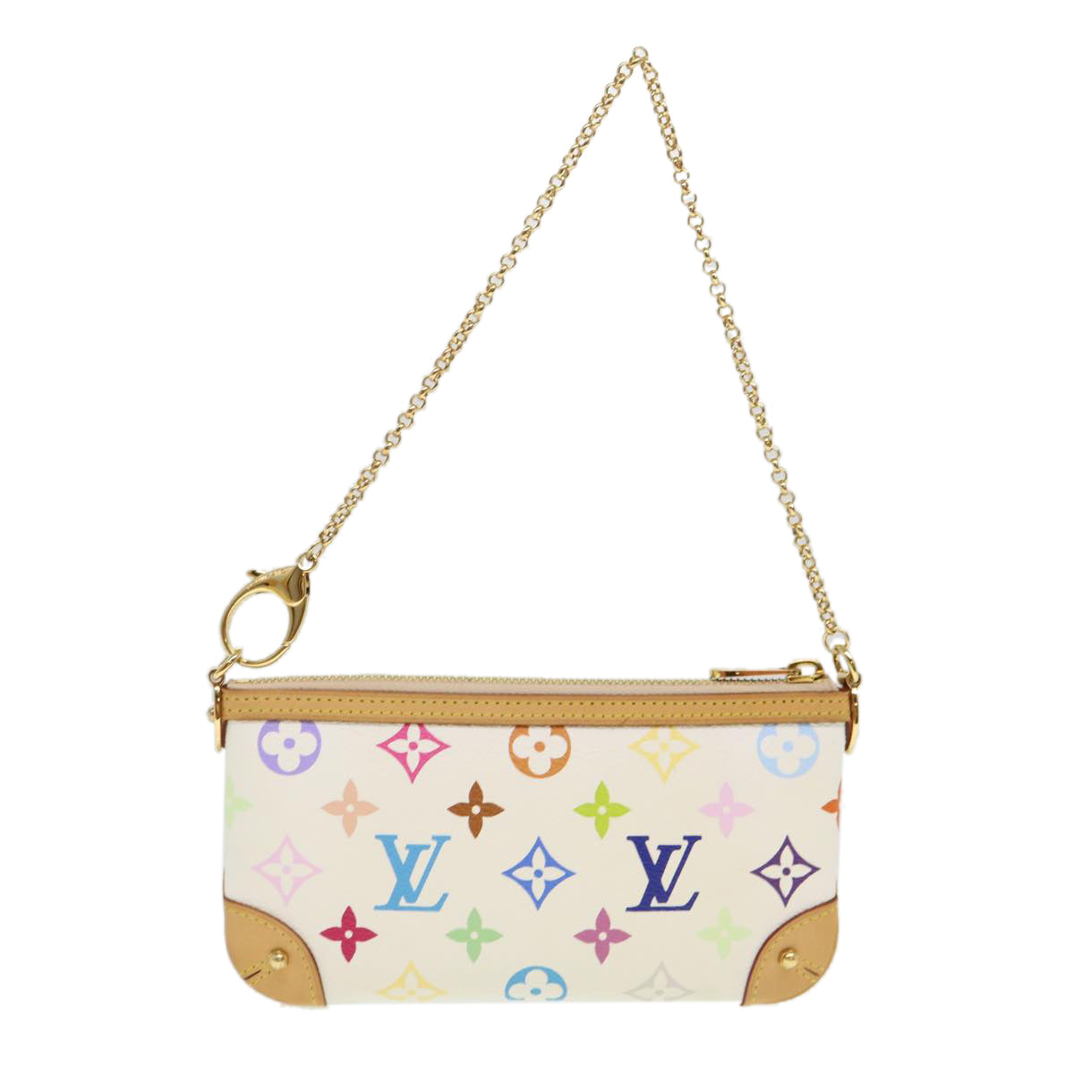 LOUIS VUITTON Monogram Multicolor Pochette Mira MM Pouch M60096 Auth am4032