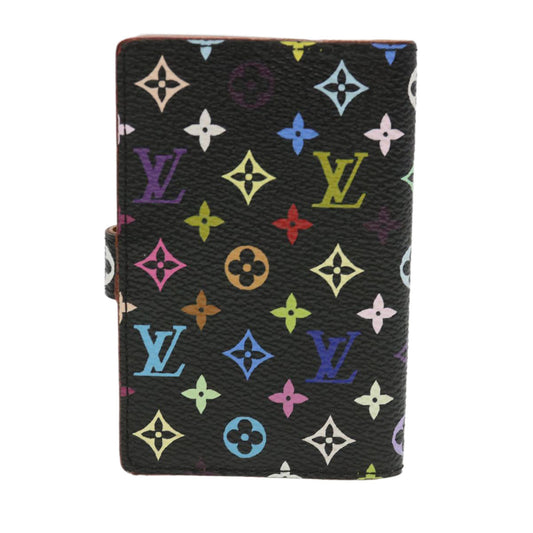 LOUIS VUITTON Multicolor Carnet de Val Mini Agenda Black M92652 LV Auth am4066