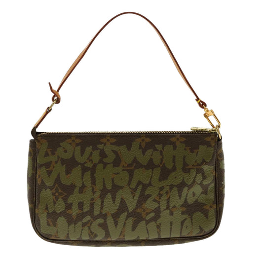 LOUIS VUITTON Monogram Graffiti Pochette Accessoires Khaki M92191 LV Auth am4267