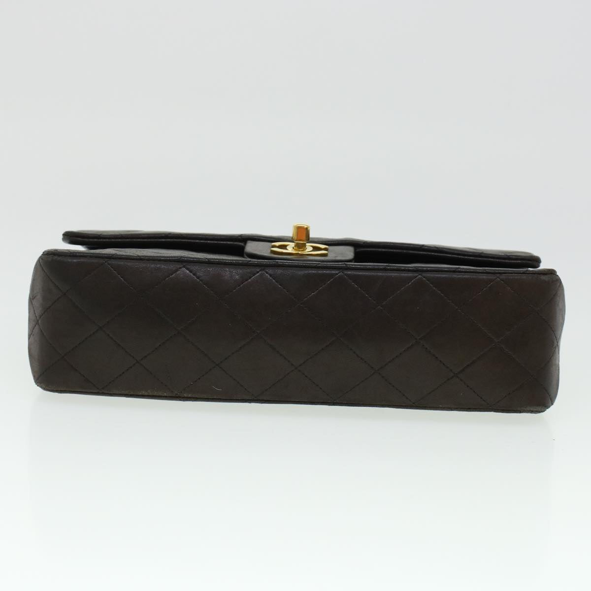 Top Quality Chanel Matelasse Turn Lock Chain Shoulder Bag Lamb Skin Black CC Auth am4540