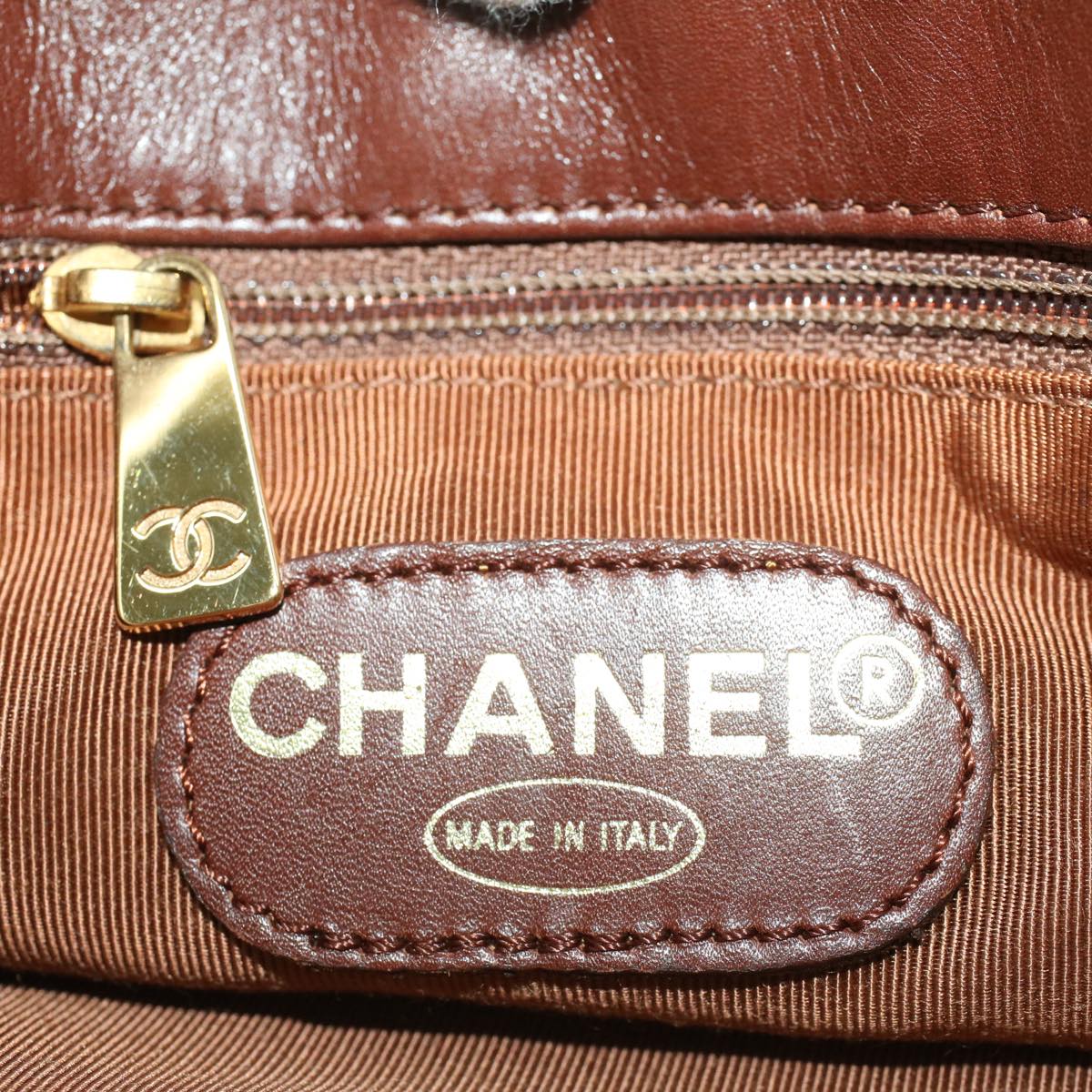 CHANEL Tote Bag Straw Beige CC Auth am4543