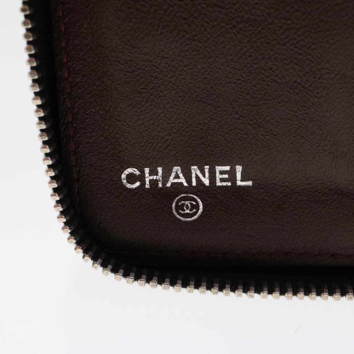 CHANEL Long Wallet Lamb Skin Black CC Auth am4587