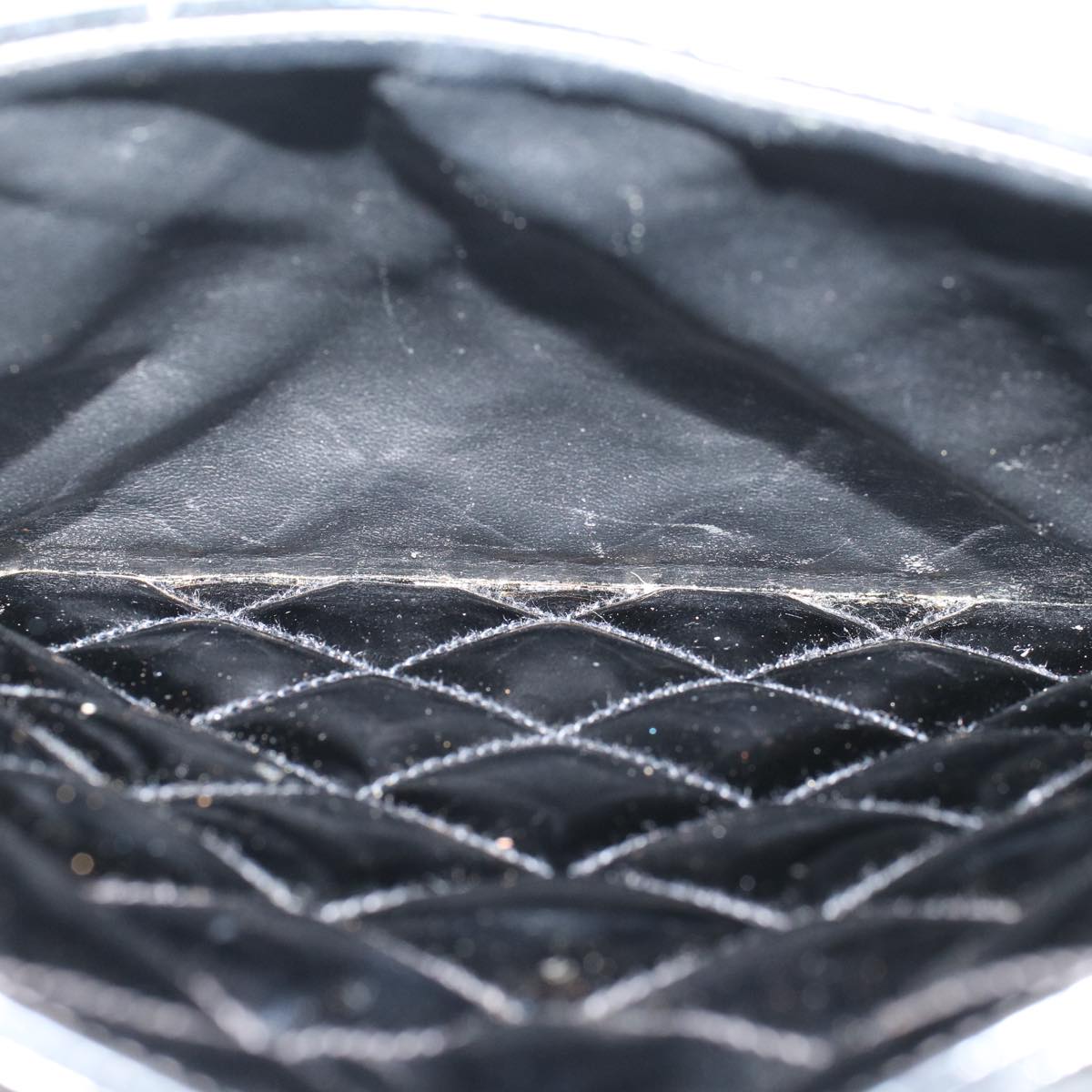 CHANEL Tote Bag Patent leather Reprint Edition Black CC Auth am4745