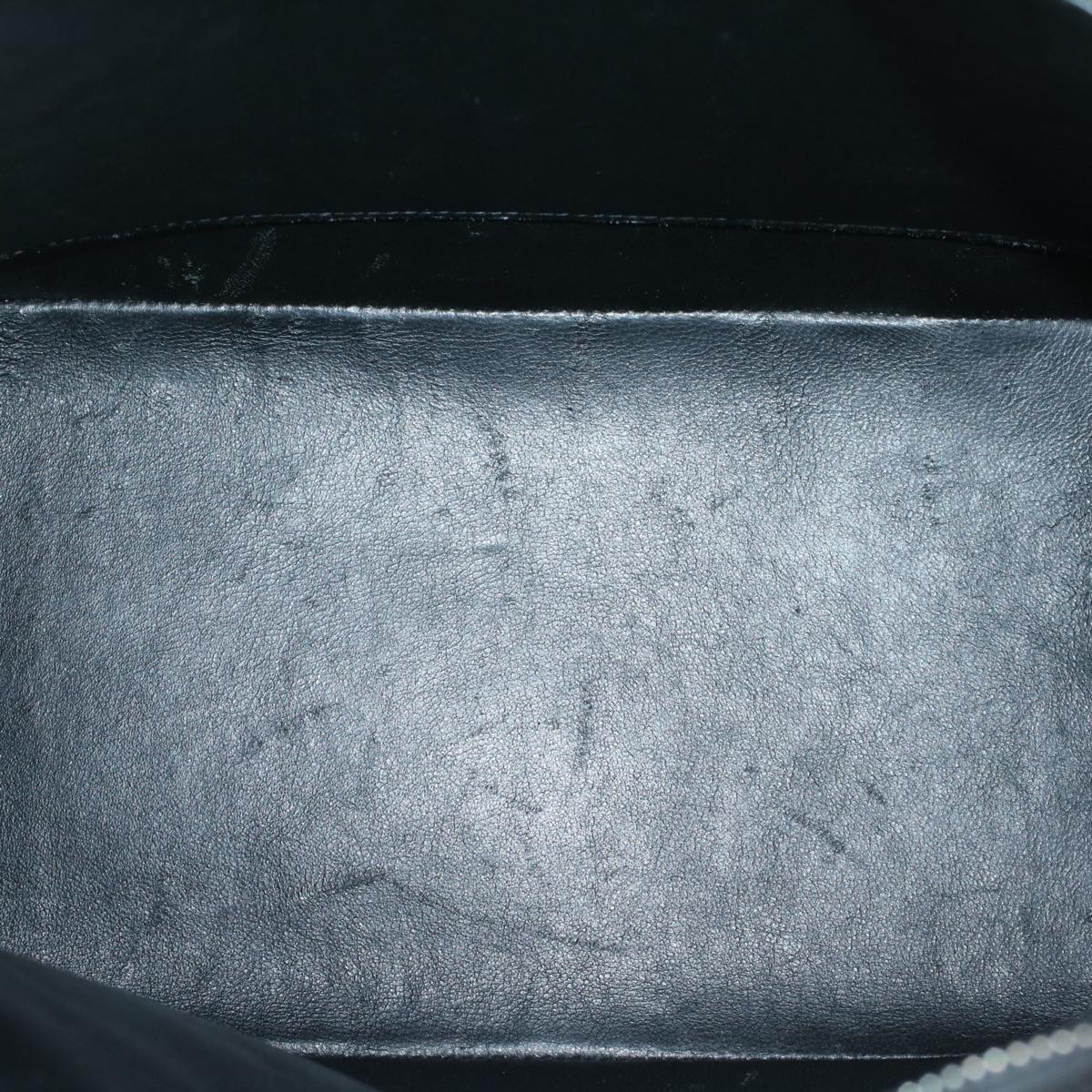 CHANEL Tote Bag Patent leather Reprint Edition Black CC Auth am4745