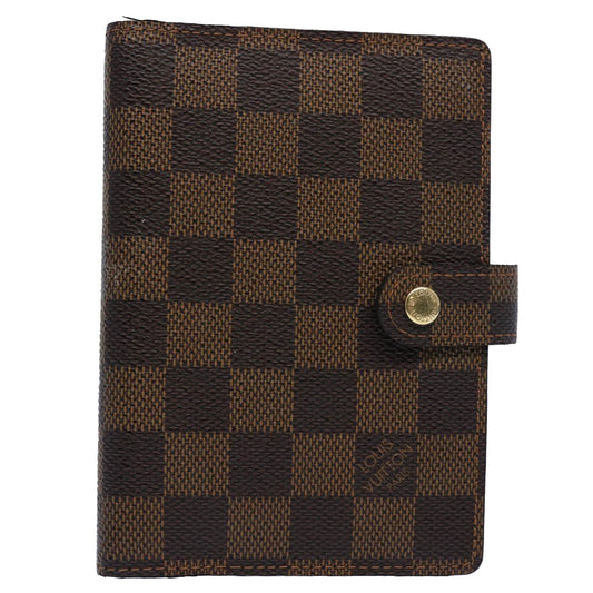 LOUIS VUITTON Damier Ebene Agenda PM Day Planner Cover R20029 LV Auth am5498