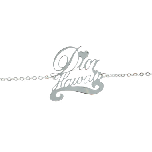 CHRISTIAN DIOR Bracelet metal Silver Auth am5520