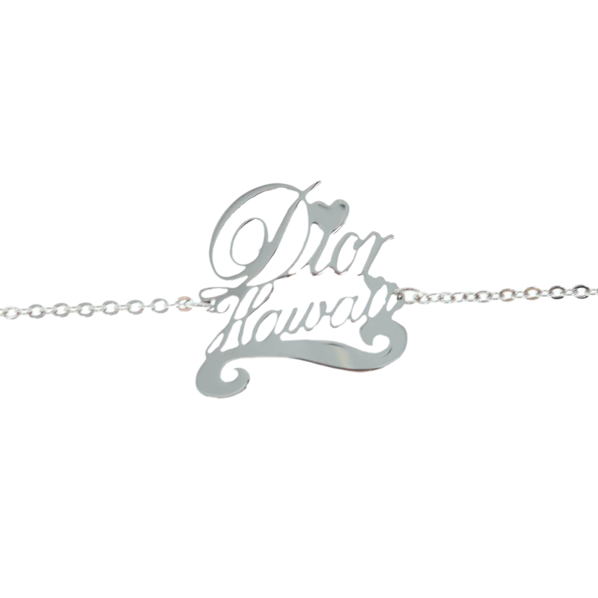 CHRISTIAN DIOR Christian Bracelet Metal Silver Auth Am5520