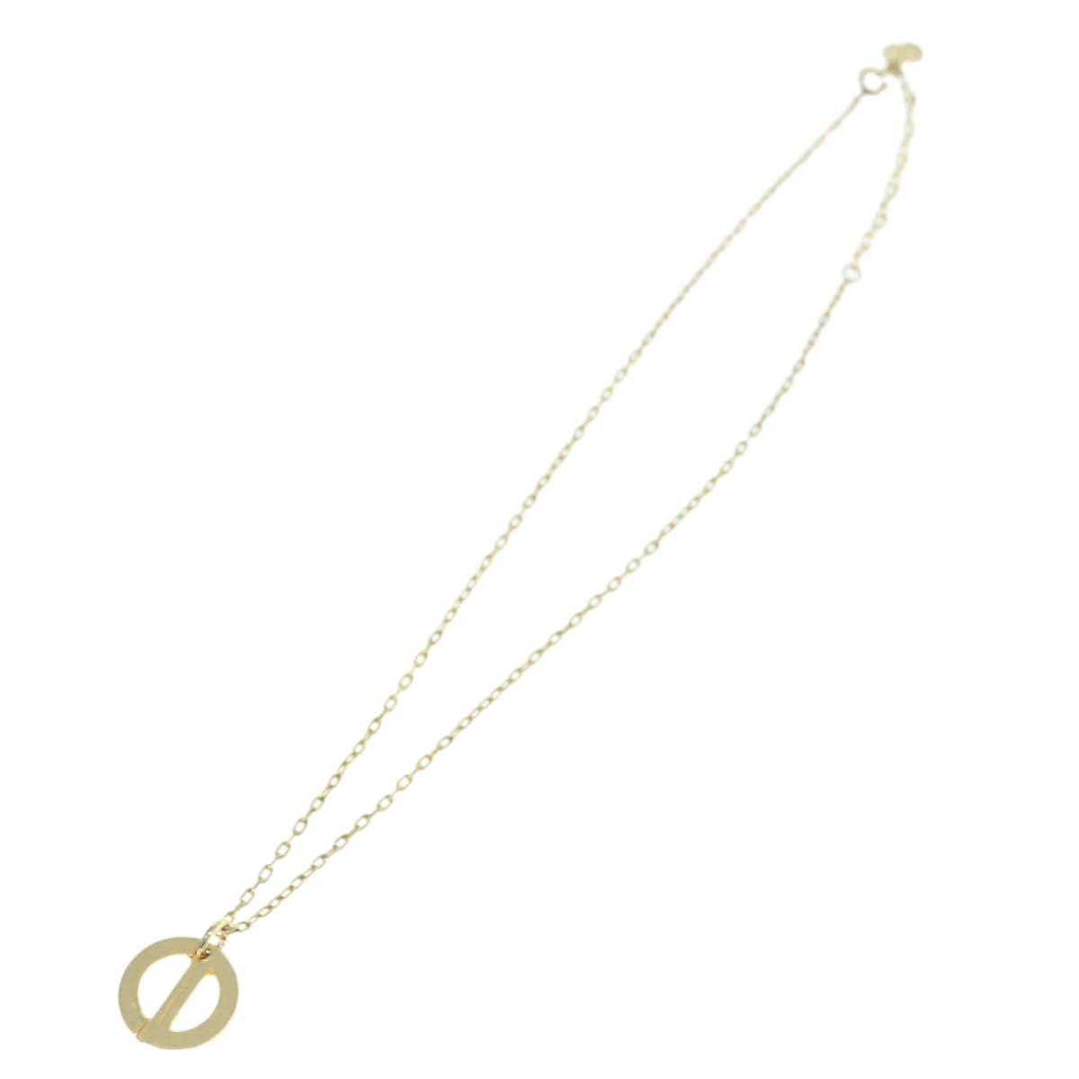 CHRISTIAN DIOR Necklace metal Gold Auth am5521