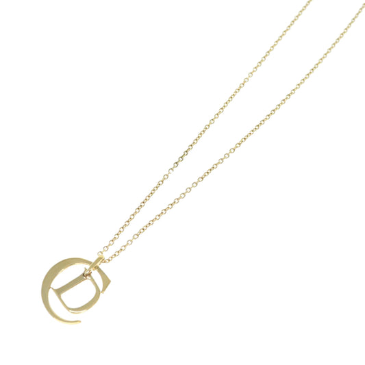 CHRISTIAN DIOR Necklace metal Gold Auth am5525
