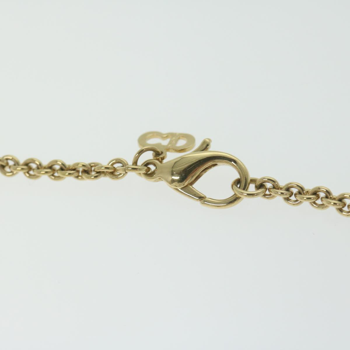 CHRISTIAN DIOR Necklace metal Gold Auth am5526