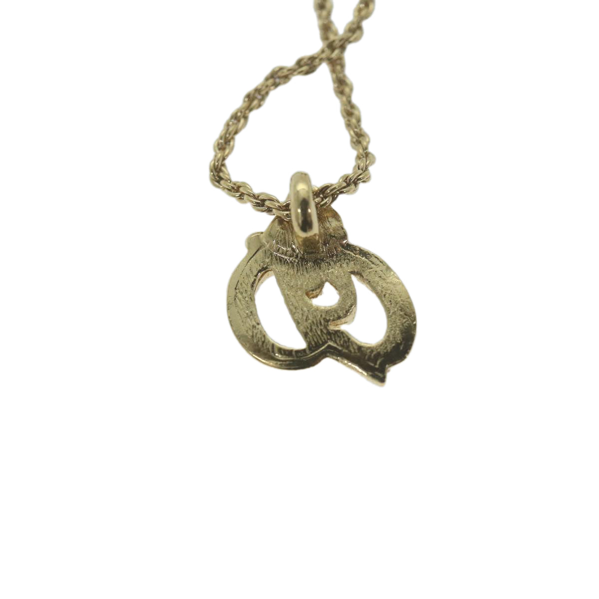 CHRISTIAN DIOR Necklace metal Gold Auth am5774