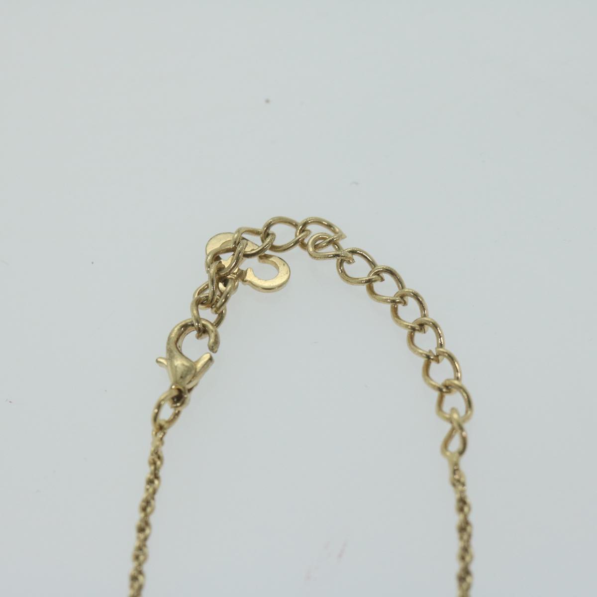 CHRISTIAN DIOR Necklace metal Gold Auth am5774