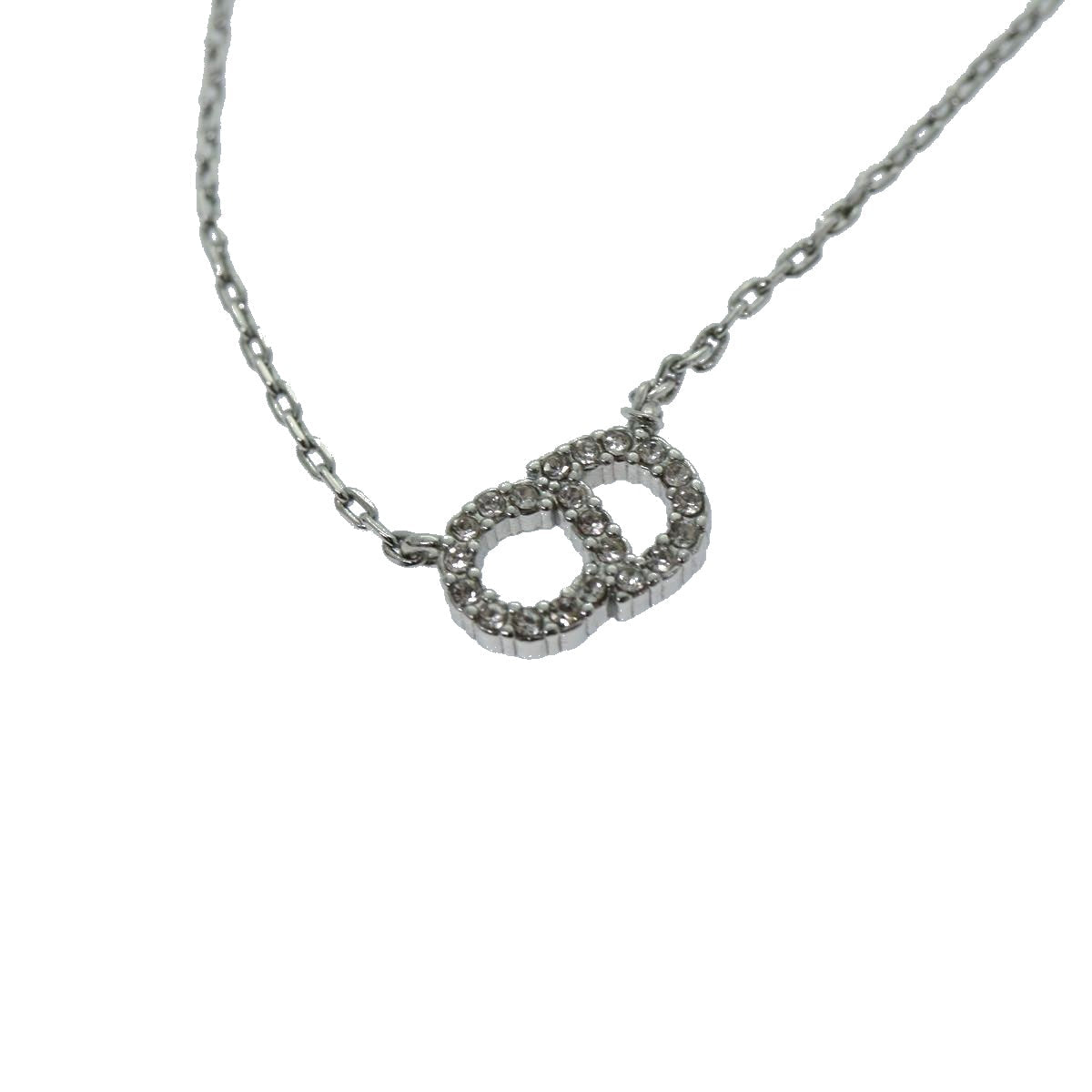 CHRISTIAN DIOR Necklace metal Silver Auth am5919