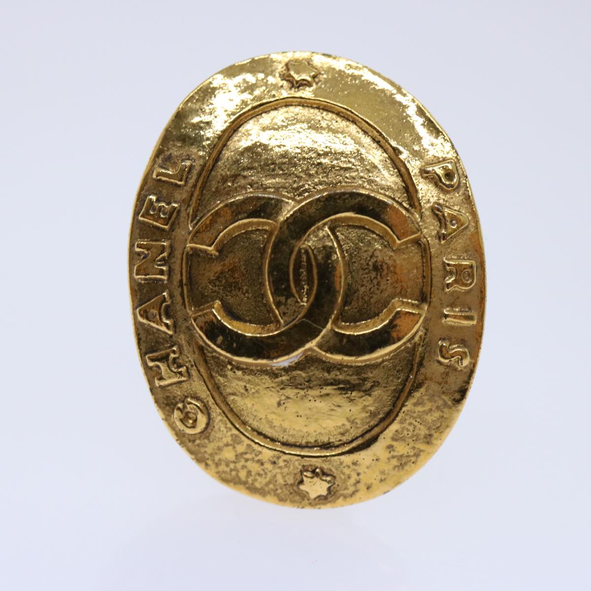 Top Quality Chanel Earring Gold CC Auth am5967