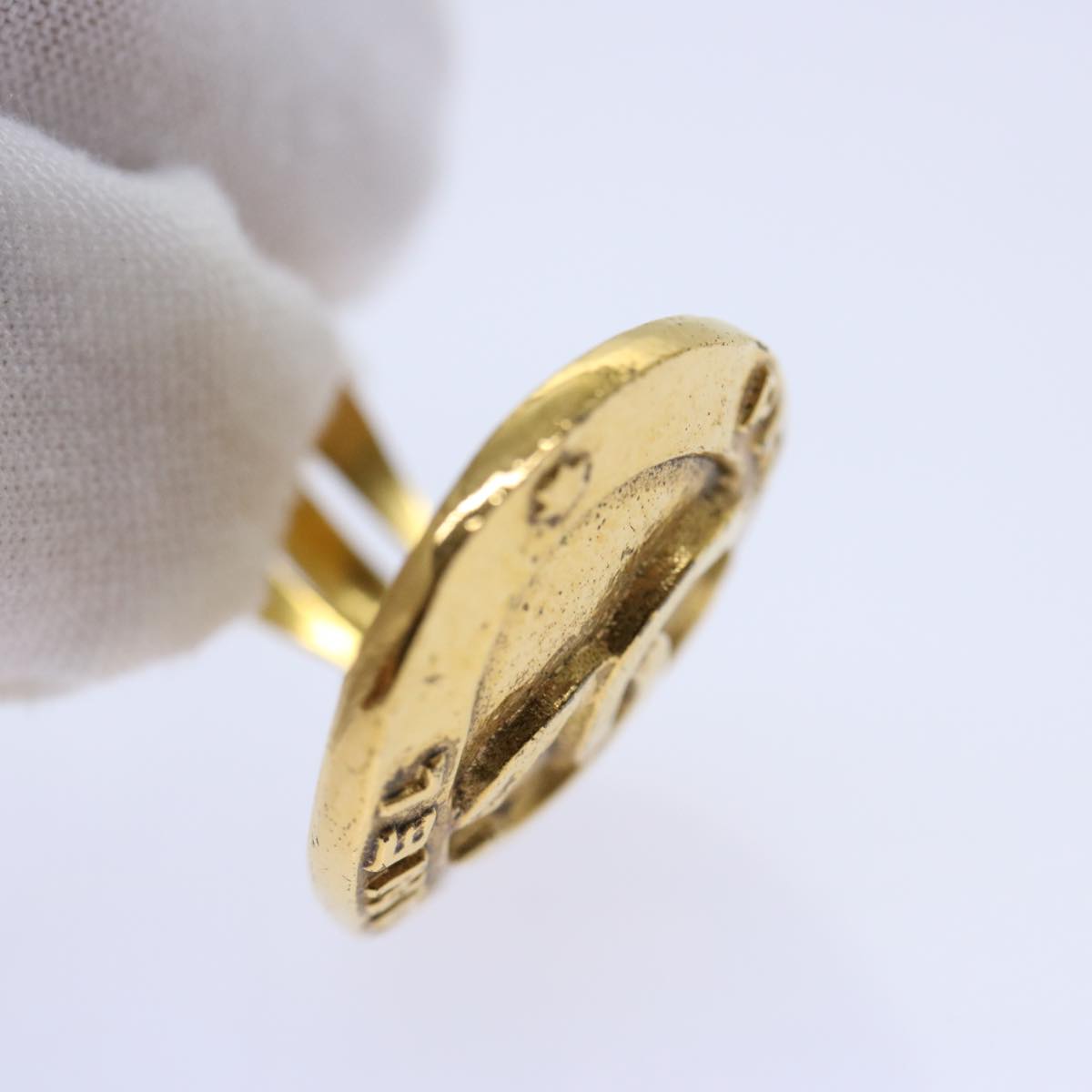 Top Quality Chanel Earring Gold CC Auth am5967