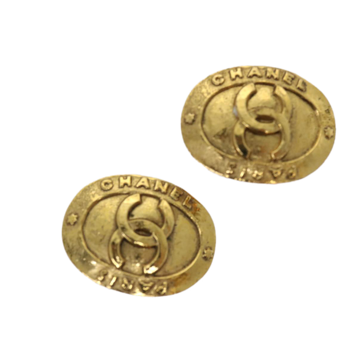 Top Quality Chanel Earring Gold CC Auth am5967