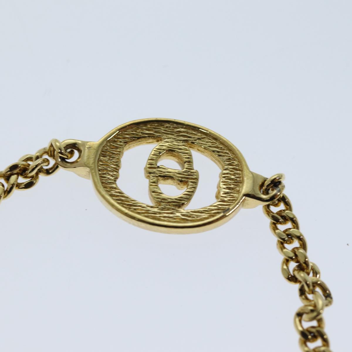CHRISTIAN DIOR Bracelet Metal Gold Auth am6231