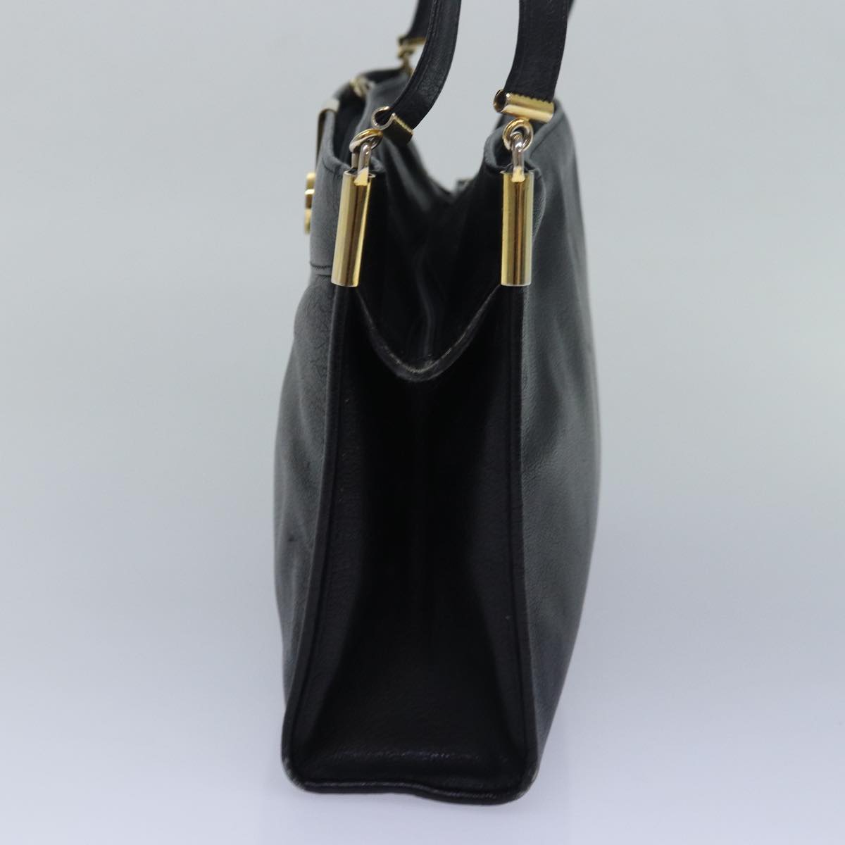 CHRISTIAN DIOR Shoulder Bag Leather Black Auth am6475