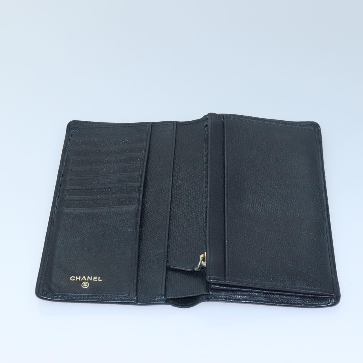 Top Quality Chanel COCO Mark Wallet Leather Black CC Auth am6579