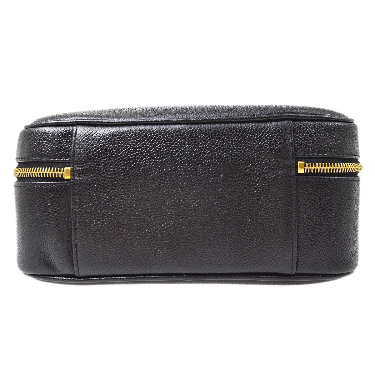 CHANEL★ 1996-1997 Lunch Box Vanity Medium Black Caviar ao28476