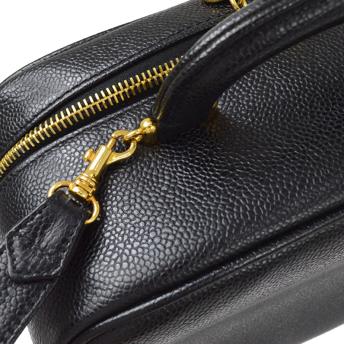 CHANEL★ 1996-1997 Lunch Box Vanity Medium Black Caviar ao28476