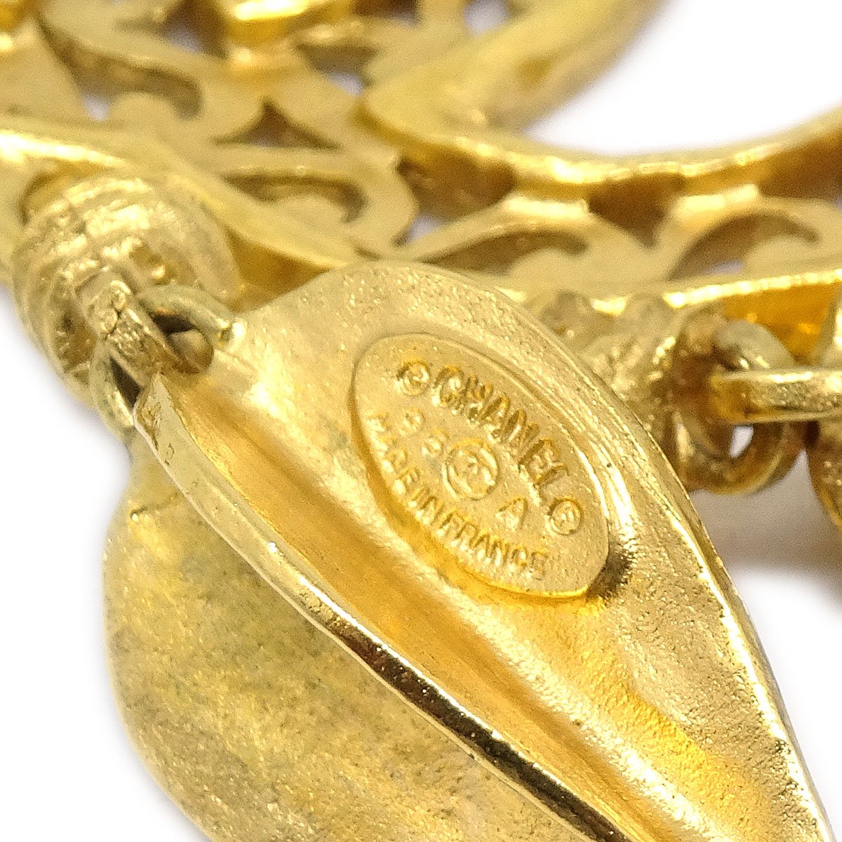 CHANEL Fringe Brooch Pin Gold 95A ao34565