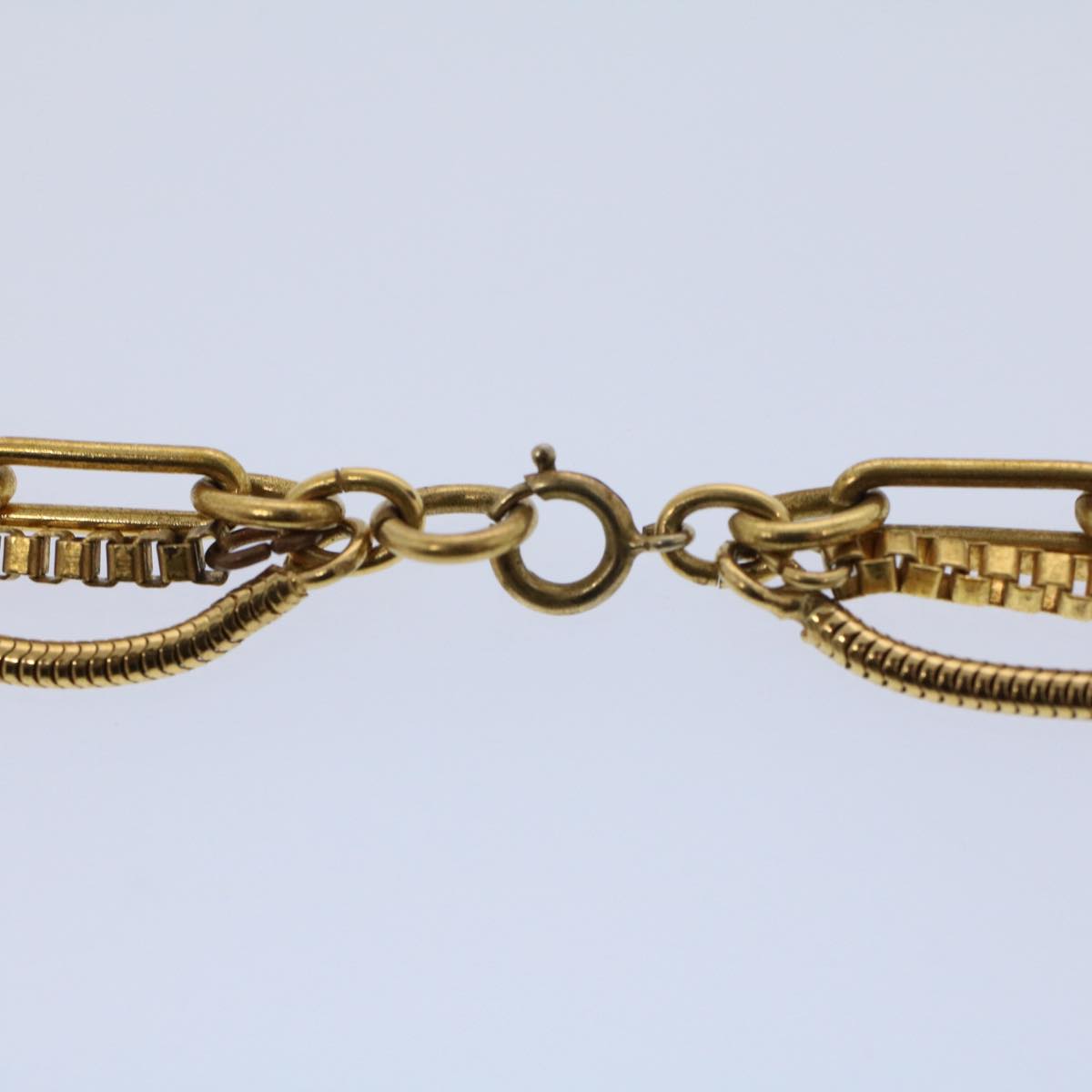 Top Quality Chanel COCO Mark Necklace Gold Tone CC Auth ar10556B