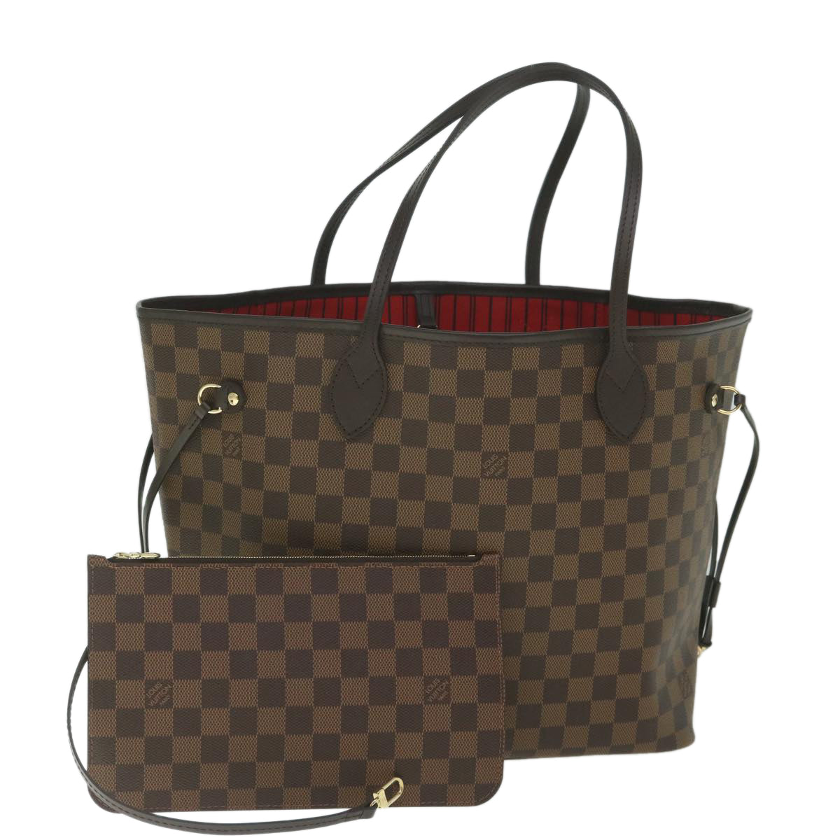 LOUIS VUITTON Damier Ebene Neverfull MM Tote Bag N51105 LV Auth ar10580S