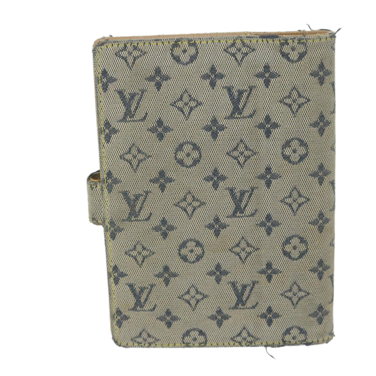 LOUIS VUITTON Monogram Mini Agenda PM Day Planner Cover Blue R20910 Auth ar11032