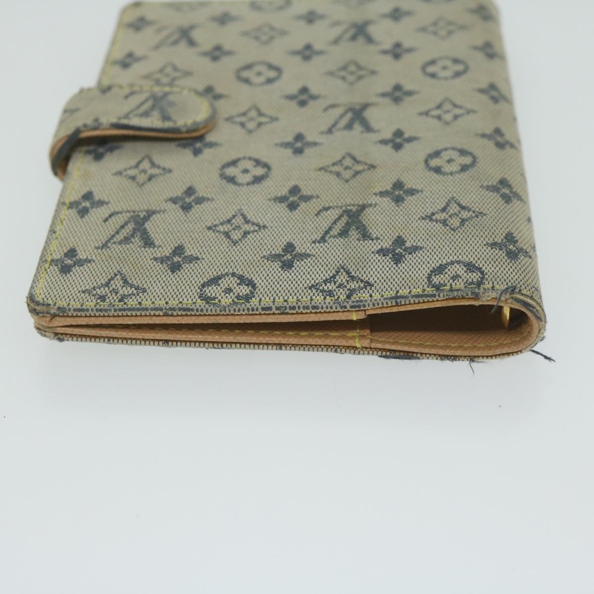 LOUIS VUITTON Monogram Mini Agenda PM Day Planner Cover Blue R20910 Auth ar11032