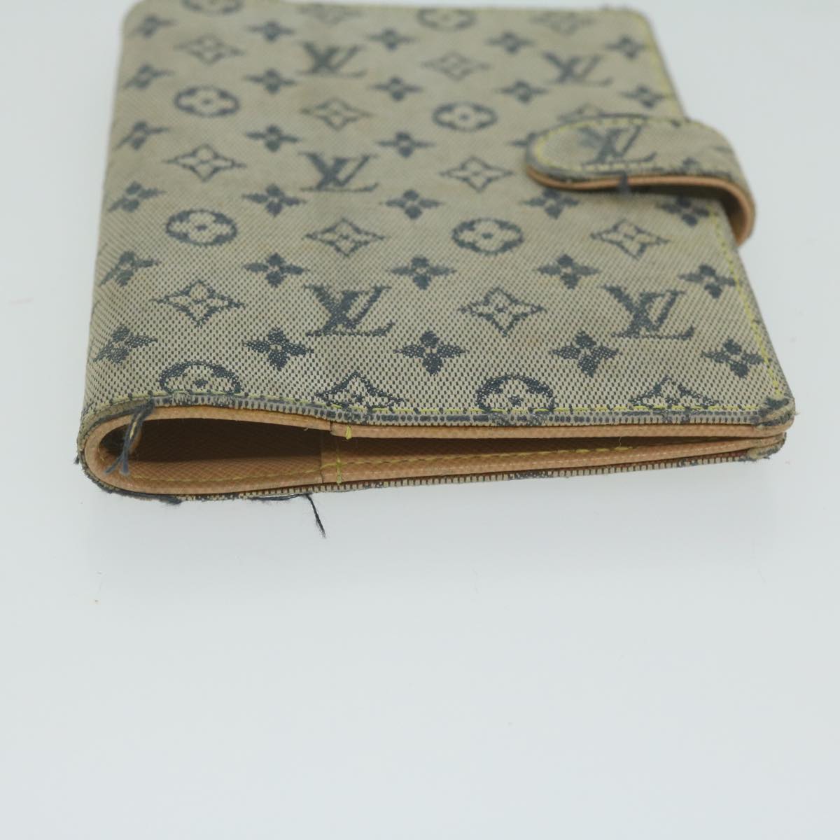 LOUIS VUITTON Monogram Mini Agenda PM Day Planner Cover Blue R20910 Auth ar11032