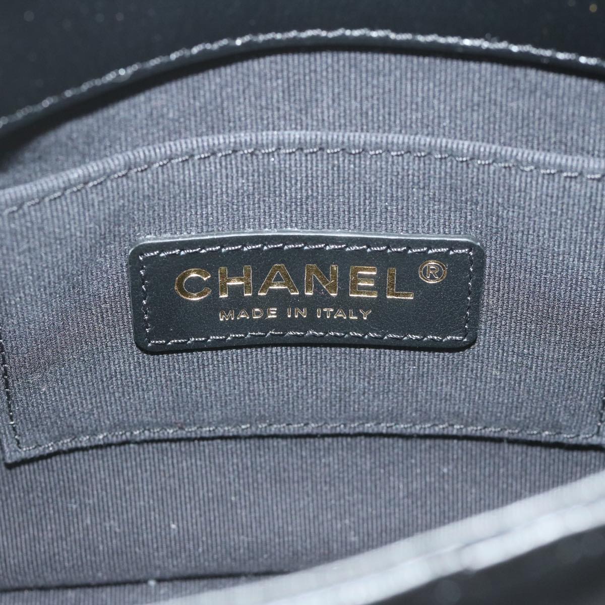 Top Quality Chanel Matelasse Turn Lock Chain Shoulder Bag Lamb Skin Black CC Auth ar11105A
