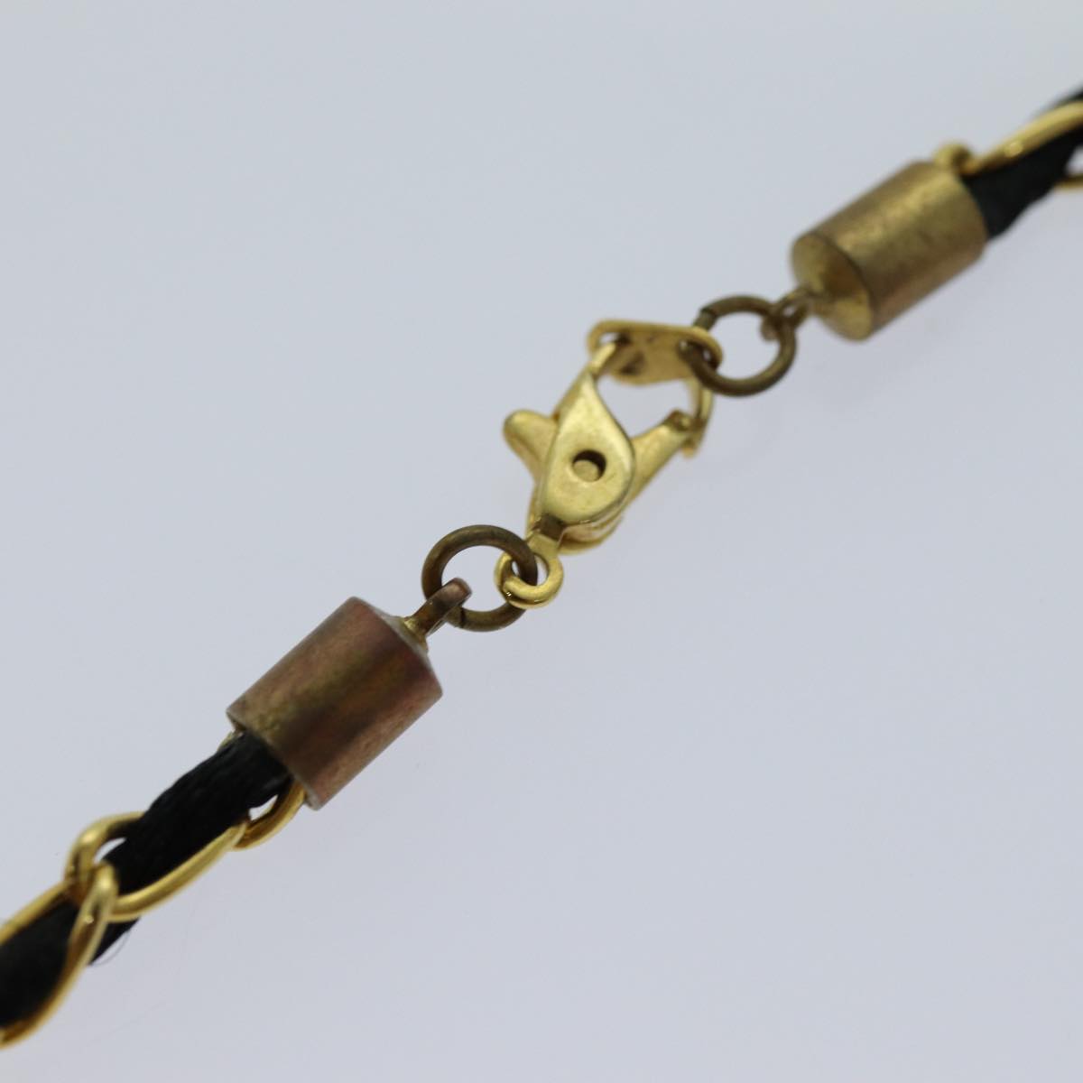 CHANEL perfume Necklace Gold CC Auth ar11598B