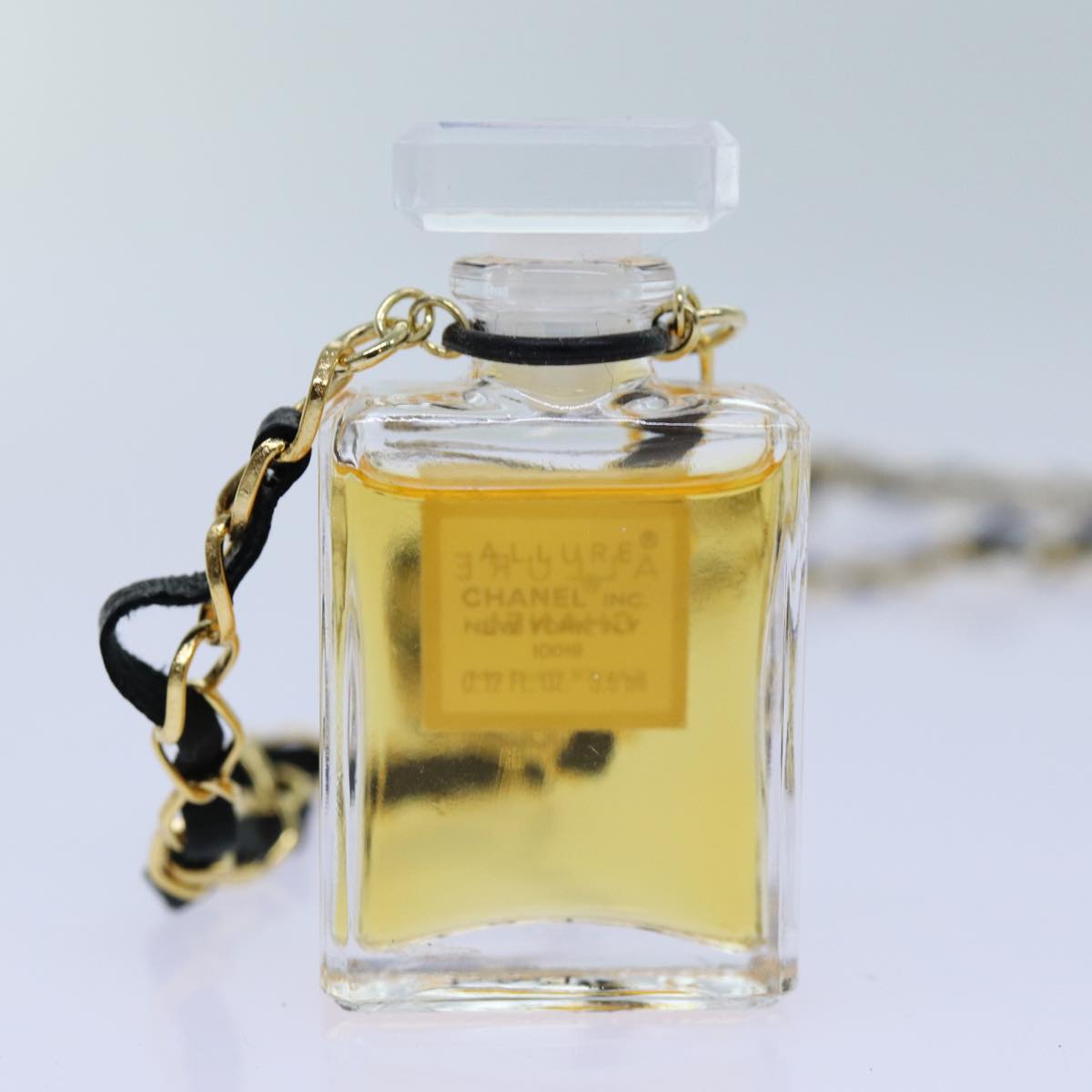 CHANEL Perfume Necklace Gold CC Auth ar11599B