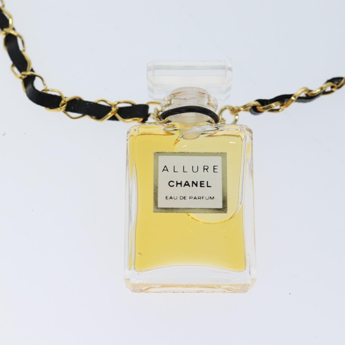 CHANEL Perfume Necklace Gold CC Auth ar11600B