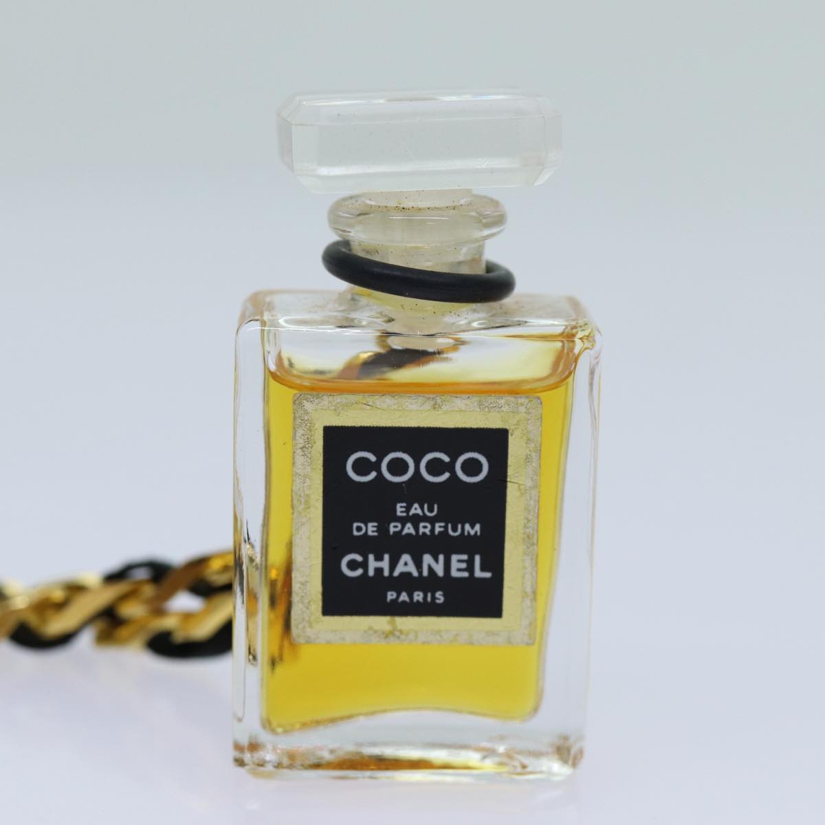 CHANEL Perfume Necklace Gold CC Auth ar11606B