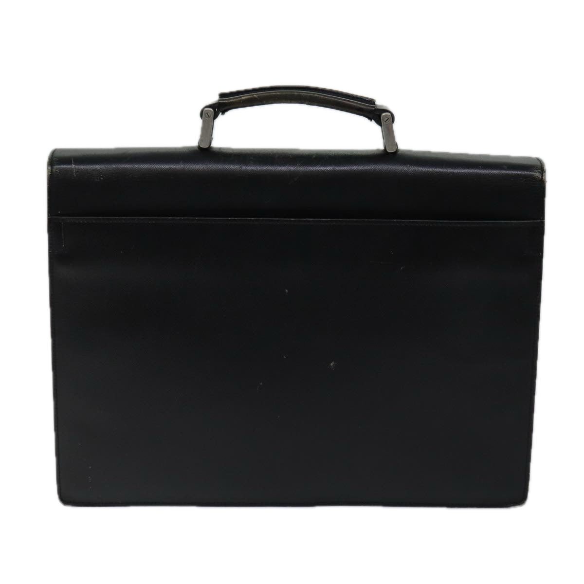 PRADA Hand Bag Leather Black Auth ar11660B