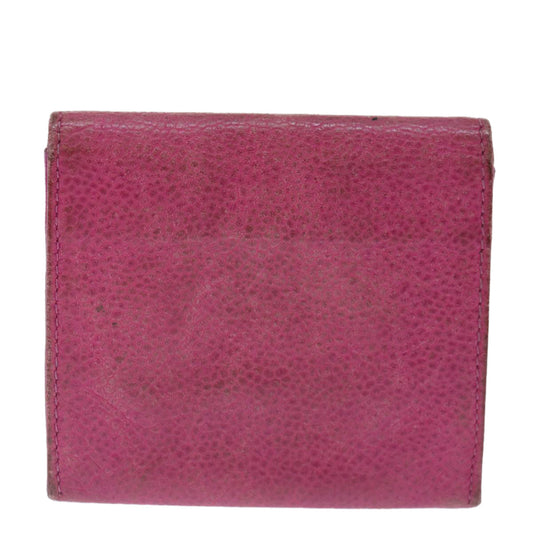 CHANEL COCO Mark Coin Purse Caviar Skin Pink CC Auth ar11706