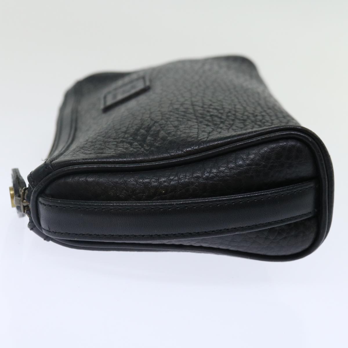 BURBERRYSs Clutch Bag Leather Black Auth ar11739