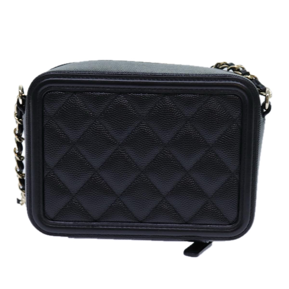 CHANEL Chain CC Figly Mini Bag Caviar Skin Black A84452 CC Auth ar11762A