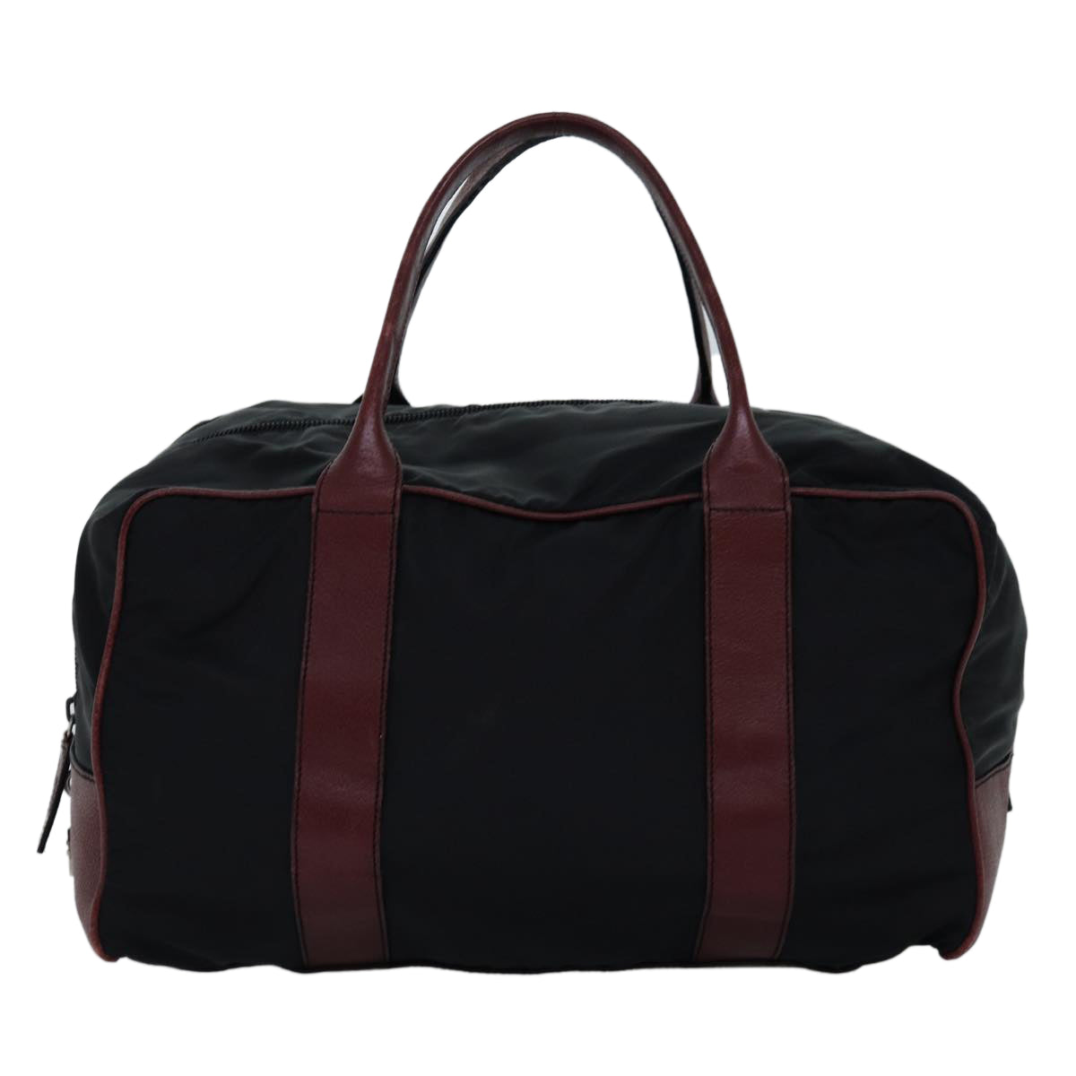 PRADA Boston Bag Nylon Black Auth ar11821