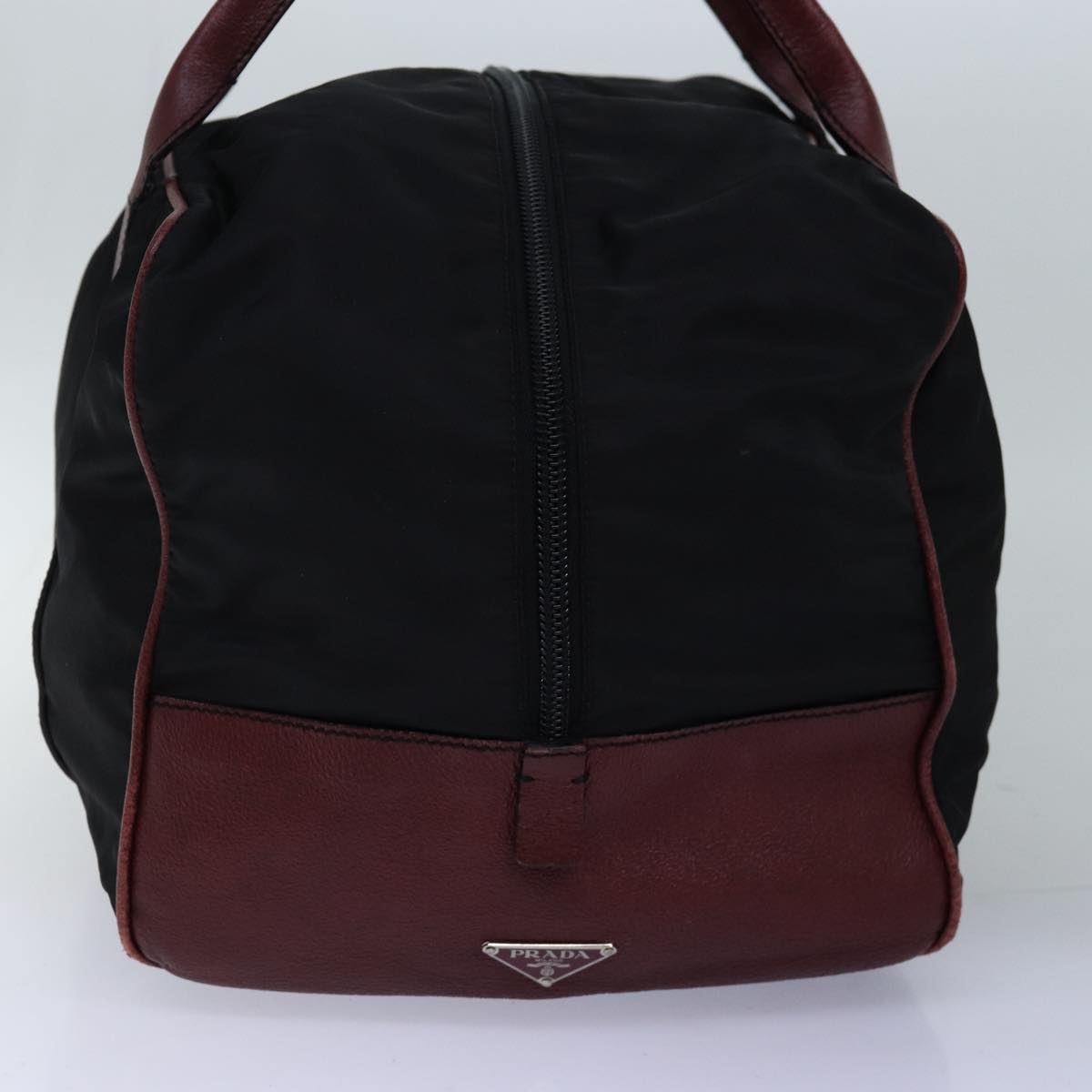 PRADA Boston Bag Nylon Black Auth ar11821