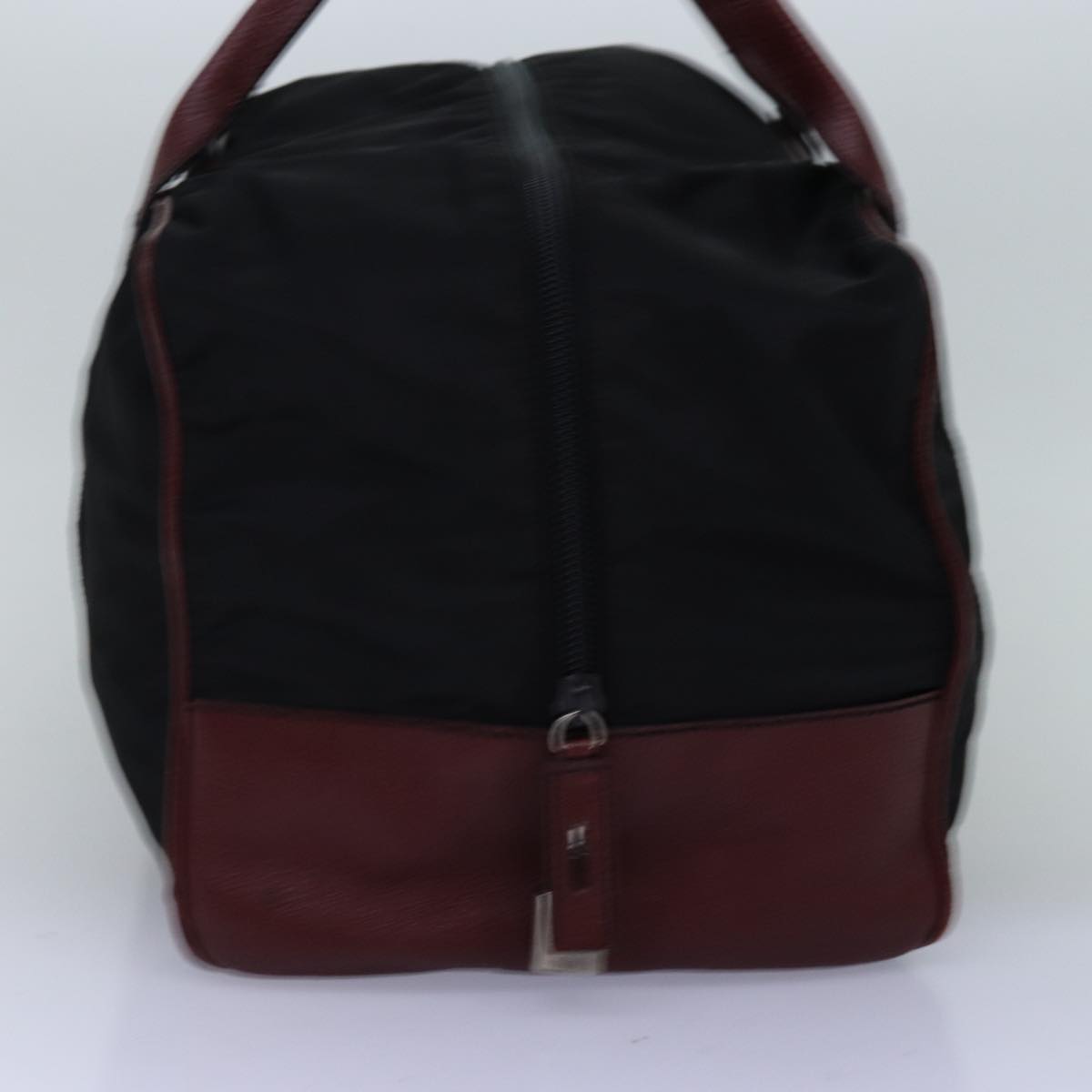 PRADA Boston Bag Nylon Black Auth ar11821