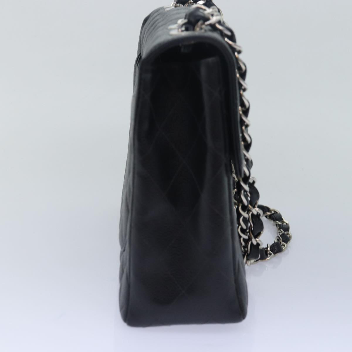 Top Quality Chanel Matelasse 30 Turn Lock Chain Bag Caviar Skin Black CC Auth ar11992A