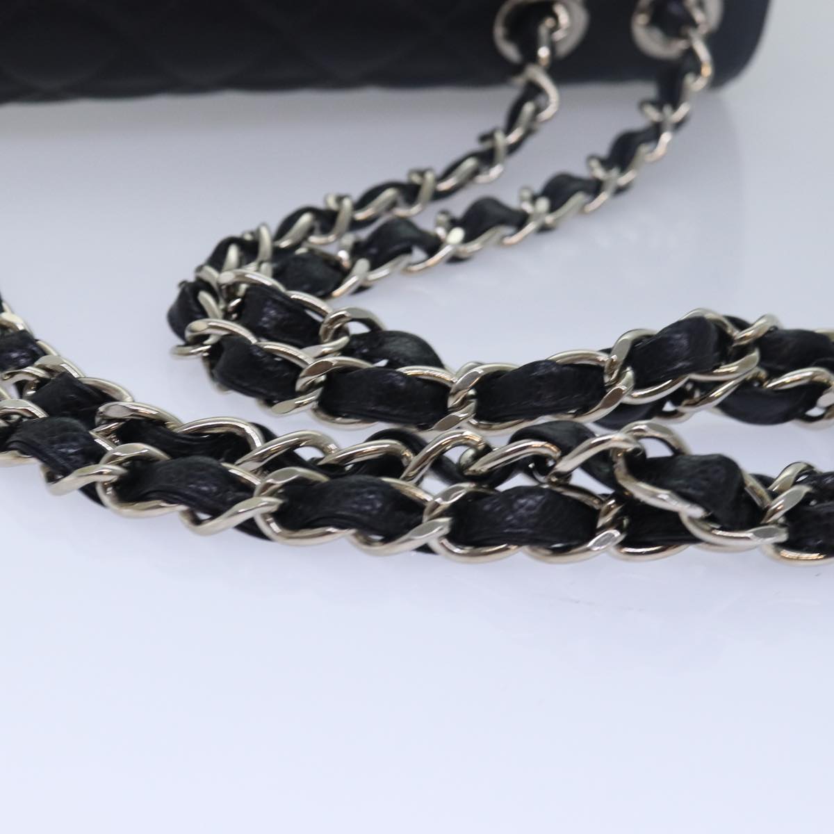 Top Quality Chanel Matelasse 30 Turn Lock Chain Bag Caviar Skin Black CC Auth ar11992A